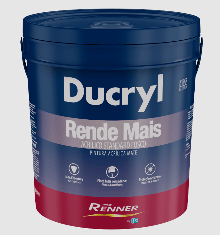 Tinta Renner Acríico Fosco Ducryl 18 Litros Branco
